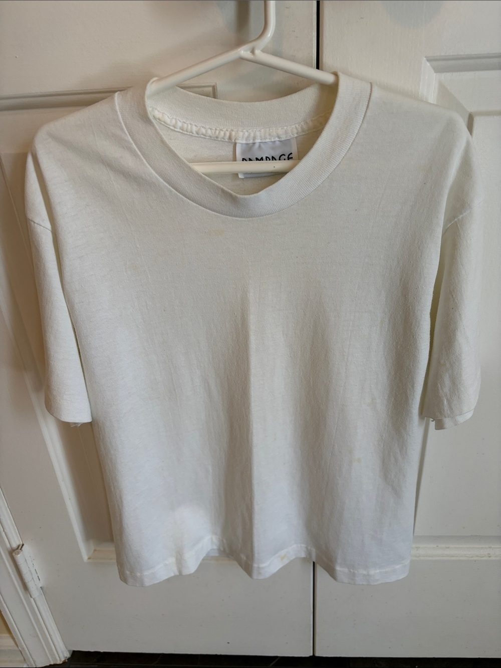 White Crew Neck Top
